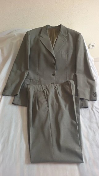 Traje Dustin Gris/Verde Oliva