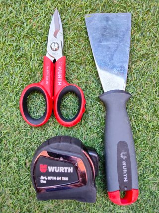 Kit Herramientas Wurth (Tijeras, Espátula, Cinta)