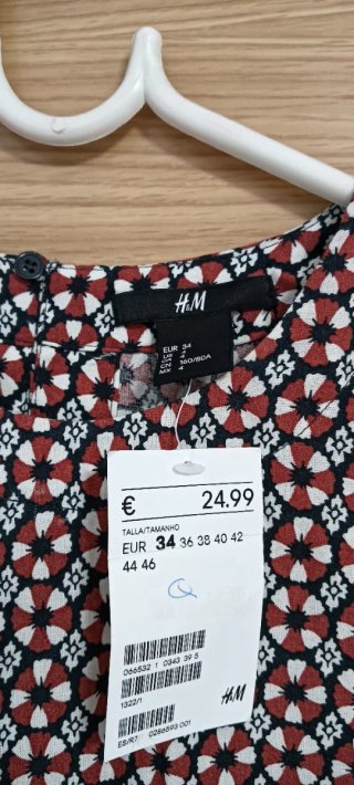 Vestido estampado H&M talla M