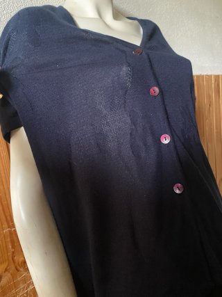 Cardigan Bernardini blu manica corta