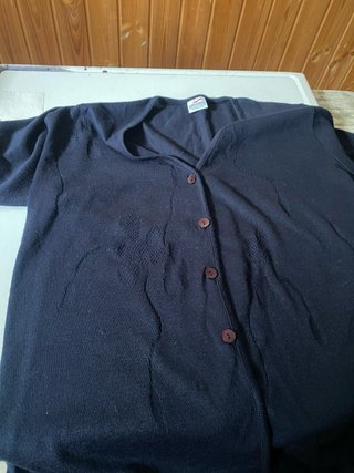 Cardigan Bernardini blu manica corta