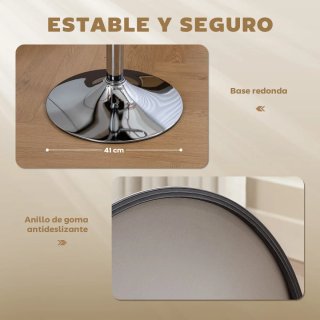 Juego 2 Taburetes Altos Cocina Giratorios Beige