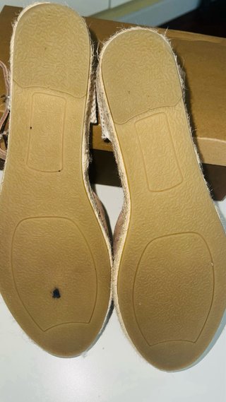 Cuñas Esparto Piel Beige Talla 39 Javier Larrainza