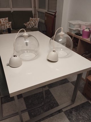 Lámparas decorativas de cristal y plástico 15€ und