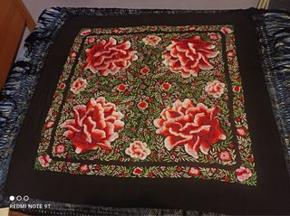 Mantón de Manila Negro
