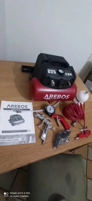 Compresor Aire AREBOS 6L 1.5HP