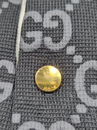Polo Gucci monogram GG nero taglia M