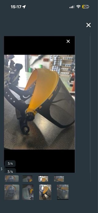 Careta desbrozadora con 2 pantallas