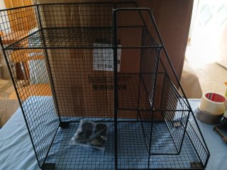 Organizador de escritorio metálico negro