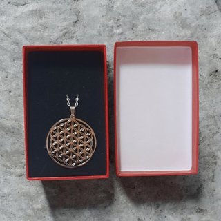 Colgante Flor de la Vida con Cadena- 3,2 cm x 3 cm
