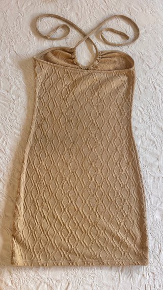 Vestido beige halter