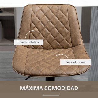 Juego 2 Taburetes Cocina Altos Piel Sintética