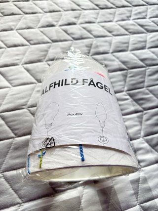Pantalla lámpara IKEA ALFHILD FÅGEL bordada