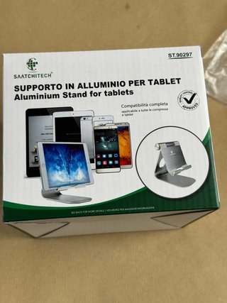 Supporto Tablet Alluminio Saatchitech