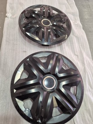 2 Tapacubos Negros 14 Pulgadas