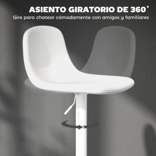 2 Taburetes Altos Giratorios Ajustables