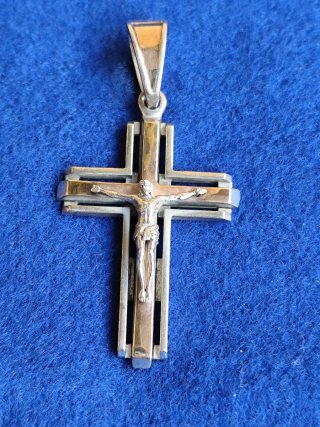 Colgante Cruz Cristo plata 925