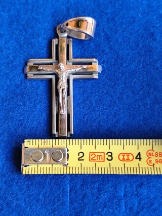 Colgante Cruz Cristo plata 925