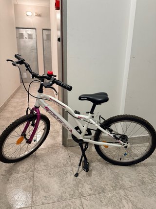 Bicicleta infantil Racer 20 blanca y rosa