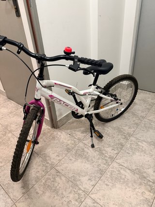 Bicicleta infantil Racer 20 blanca y rosa