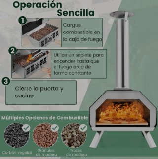 Forno per pizza a pellet portatile per esterni