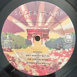 SUPERTRAMP VINILO 2 LP EN PARIS 1980