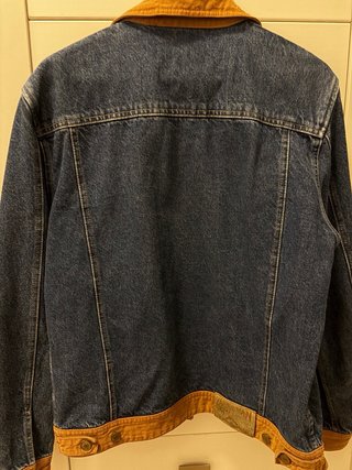 Chaqueta Denim Zara Marrón y Azul Talla L