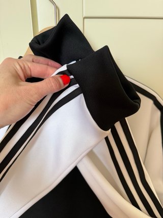 Sudadera Adidas cremallera negra y blanca