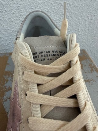 Golden Goose zapatillas beige y rosa con brillos