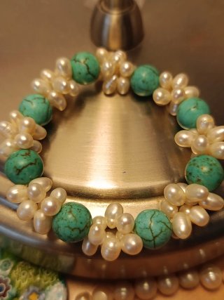 Pulsera Perlas y Turquesas