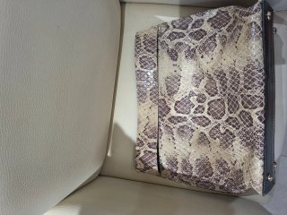 Bolso de poliPiel Serpiente Negro beige