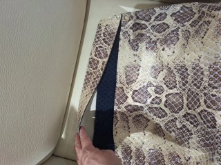Bolso de poliPiel Serpiente Negro beige