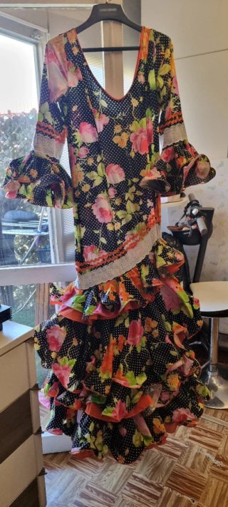 Traje de Flamenca Multicolor Talla 46