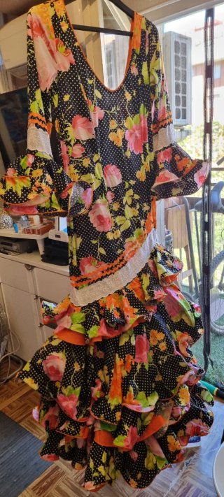 Traje de Flamenca Multicolor Talla 46