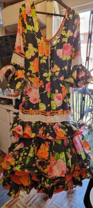 Traje de Flamenca Multicolor Talla 46