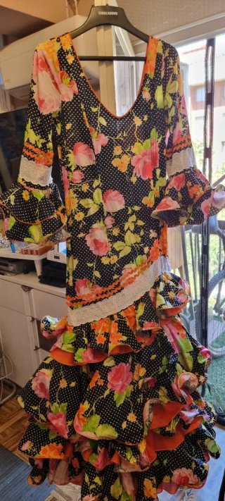 Traje de Flamenca Multicolor Talla 46