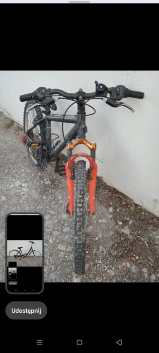Bicicleta Montaña Negra y Naranja
