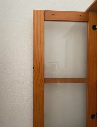 Mueble vitrina provenzal madera y cristal