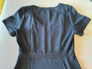 Vestido negro Mango Talla S/36 encaje
