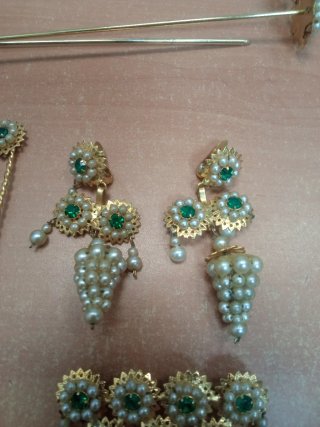 Aderezo fallero oro y perlas