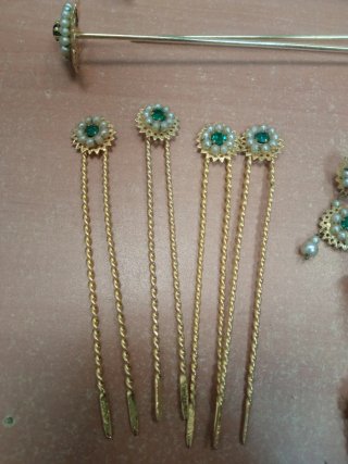 Aderezo fallero oro y perlas