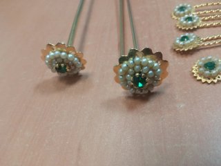 Aderezo fallero oro y perlas