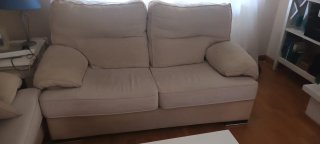 Sofá 2 plazas desenfundable beige