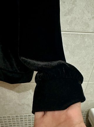 Set 2 felpe velluto nero donna Piazza Italia