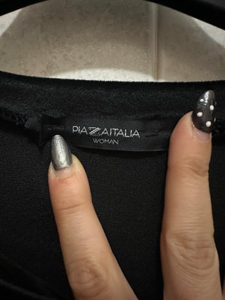 Set 2 felpe velluto nero donna Piazza Italia