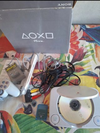 Sony PSone Consola Gris/Blanca + Accesorios