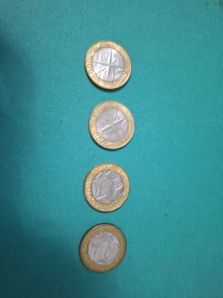 4 Monete Lire Italiane 1000 (1997, 1999)