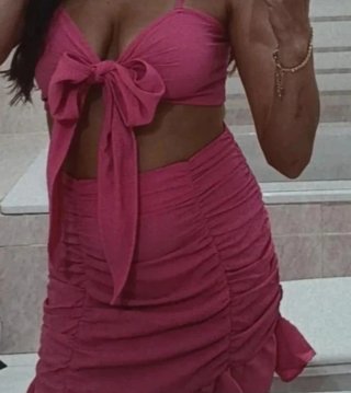 Conjunto Verano Falda y Top Rosa