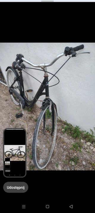 Bicicleta urbana negra rueda 26
