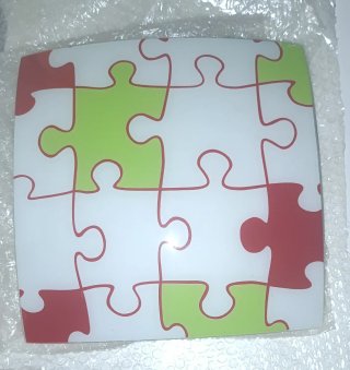 Lámpara de cristal diseño puzzle